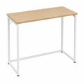 Biurko z blatem z drewna laminowanego 120 cm biały stalowy stelaż