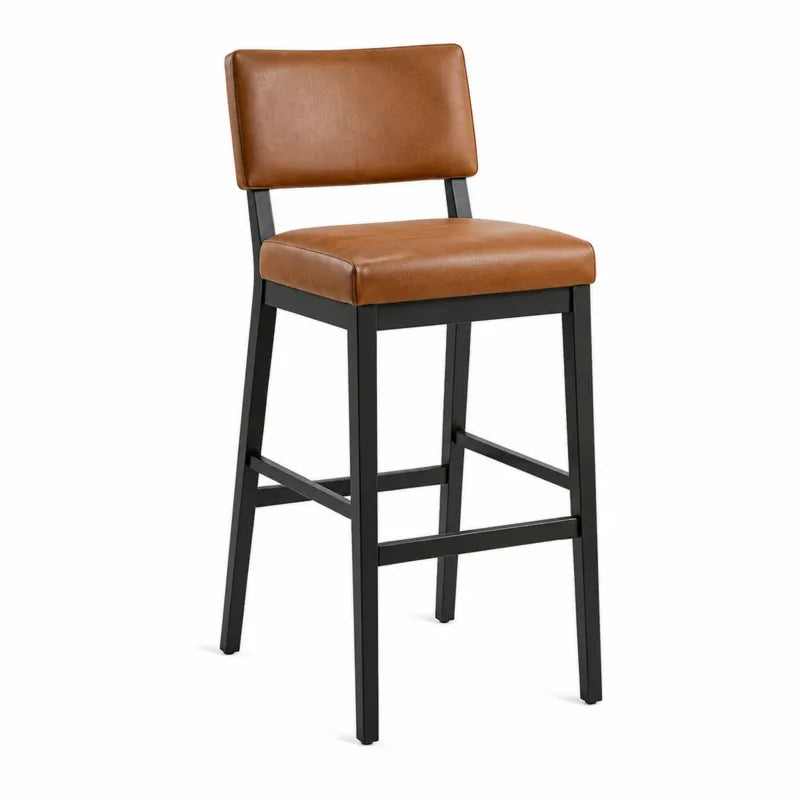 Hoker skórzany metalowy brązowy 105 cm